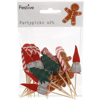 Partypicks Jul blandade motiv 25-p Festive.
