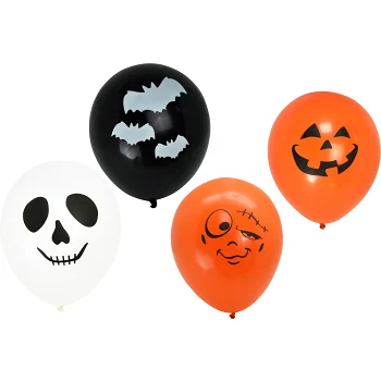 Ballong 8-p med 4 olika motiv Festive.