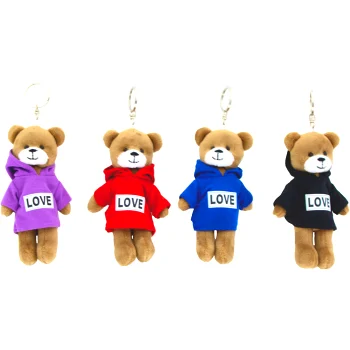 Nyckelring Mjukisbjörn Med Hoodie 1st Festive.
