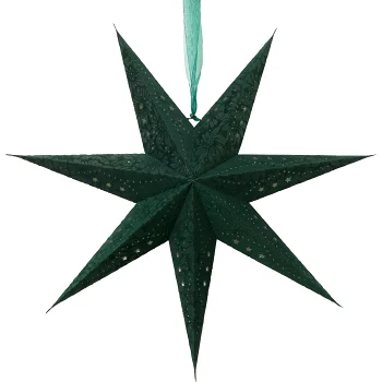 Stjärna 60cm Velvet grön ICA.