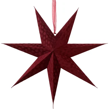 Stjärna 60cm Velvet mörkröd ICA.