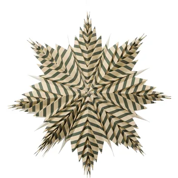 Stjärna 50cm grön rand ICA.