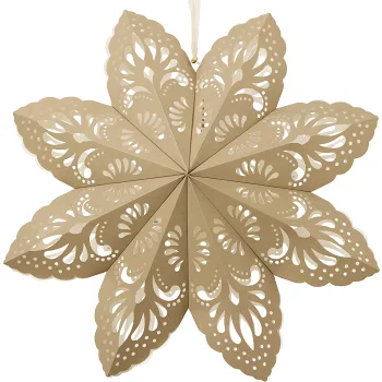 Stjärna 50cm snöflinga sand ICA.