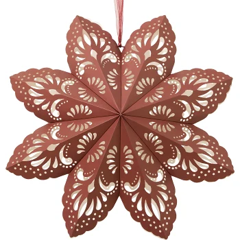 Stjärna 50cm snöflinga röd ICA.