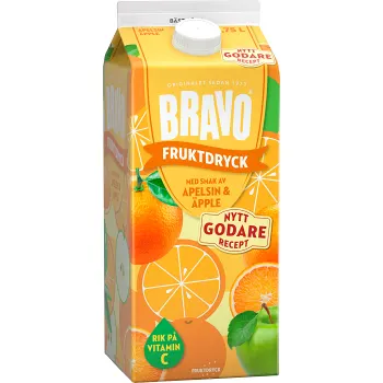 Fruktdryck Apelsin Äpple Sockerfri 1750ml Bravo.