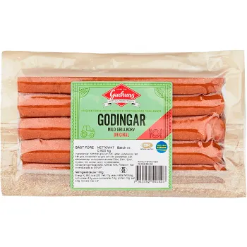 Grillkorv Goding Original Alspånsrökt 500g Gudruns.