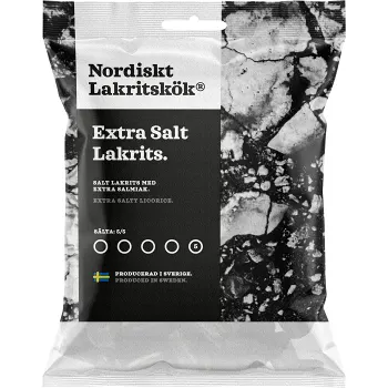 Lakrits Extra Salt 120g Nordiskt Lakritskök.
