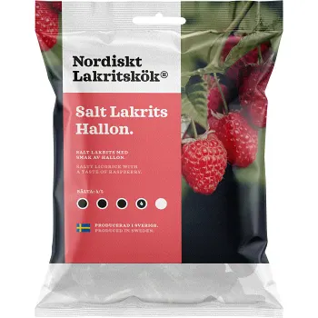 Lakrits Salt Hallon 120g Nordiskt Lakritskök.