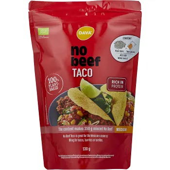 Vegetarisk pytt No Beef Taco 130g DAVA.