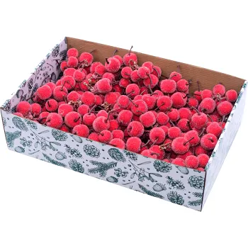 Äpple 2cm, röd i knippe Festive.