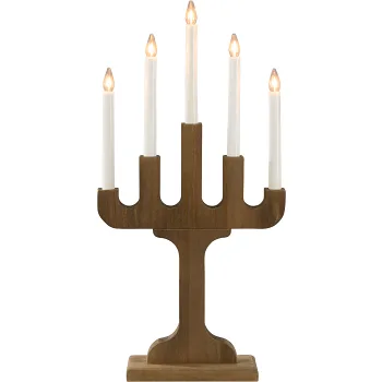 Elljusstake Bonde valnöt 5 ljus Konstsmide.