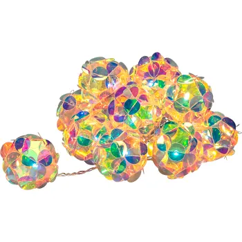Slinga Diamantbollar 10 LED med timer Konstsmide.