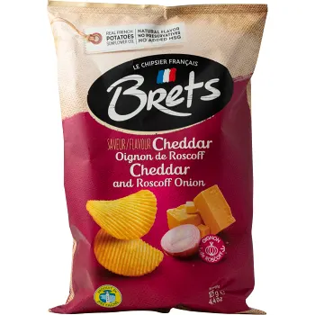 Chips Brets Cheddar &amp; Lök 125g Hugo Ericson Ost.