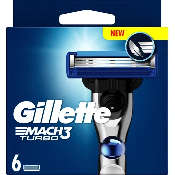 Rakblad Mach3 Turbo 6-p Gillette.