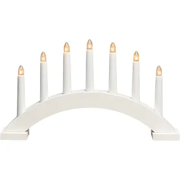 Elljusstake 7 ljus vit Konstsmide.