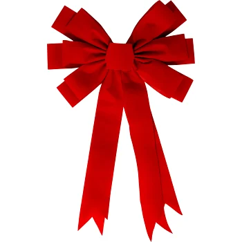 Rosett röd 48cm Festive.