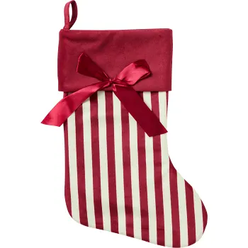 Julstrumpa Röd randig ICA.