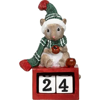 Mus med kalender 14,3 cm Nordic Season.