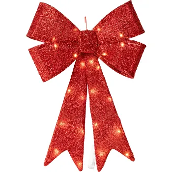 Rosett LED röd Nordic Season.