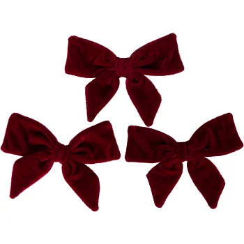 Rosett sammet 15 cm 3p röd Nordic Season.