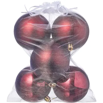 Julkulor 6-p i Meshbag Röd ICA.