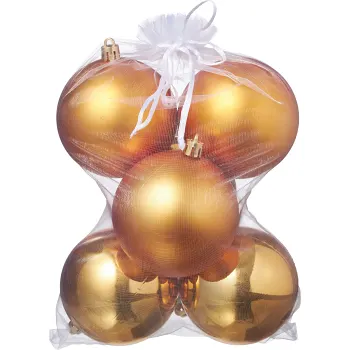 Julkulor 6-p i Meshbag Guld ICA.