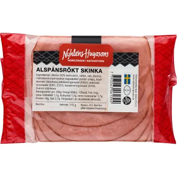 Skinka Alspånsrökt 110g Nyhléns Hugosons.