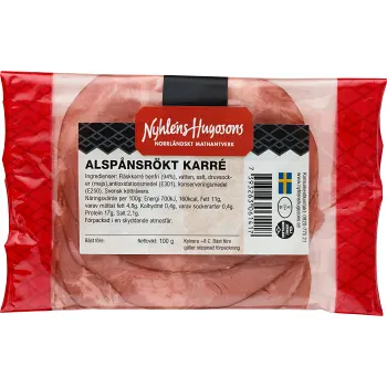 Karré Alspånsrökt 100g Nyhléns Hugosons.