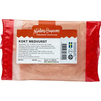Medvurst Kokt 130g Nyhléns Hugosons.