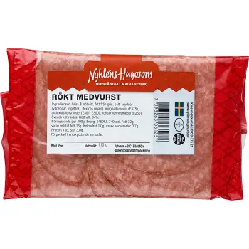 Medvurst Rökt 110g Nyhléns Hugosons.