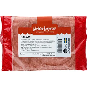 Salami 110g Nyhléns Hugosons.