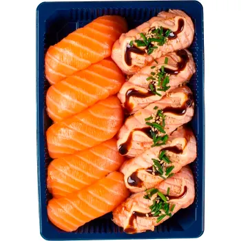 Sushi Mixed Seared Lax Nigiri 315g Sushi Daily.