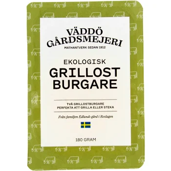 Grillostburgare Krav-ekologisk 180g Väddö Gårdsmejeri.