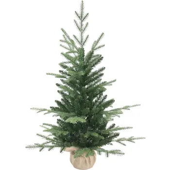 Gran 90cm med jutefot Festive.