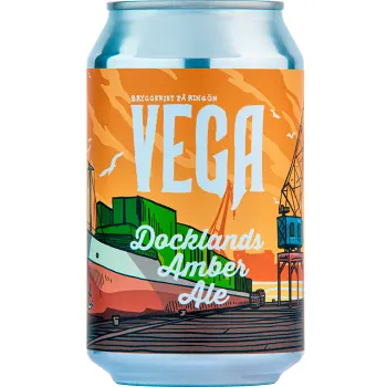 Öl 3,5% Docklands Amber Ale 330ml Vega Bryggeri.