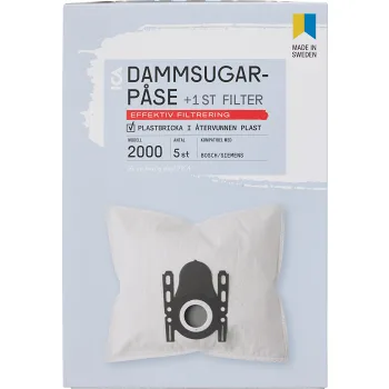 Dammsugarpåse 2000 5-p ICA.