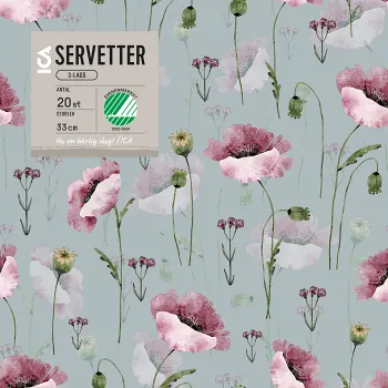 Servett Purple  33cm 20-p ICA.