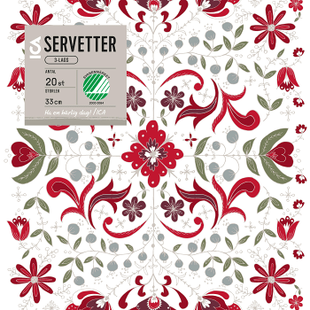 Servett 33cm Särna ICA.