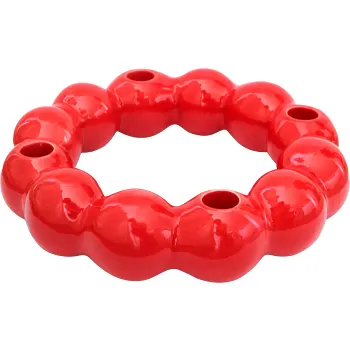 Adventljusstake kula röd.