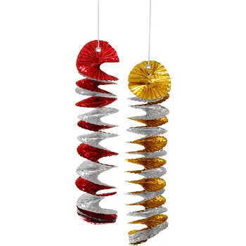 Virvateller Röd & guld 2-p Festive.