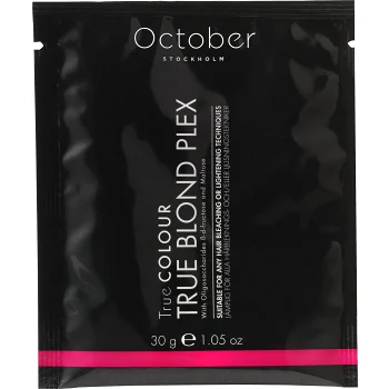 Blekning True Blond Plex, blue based bleach 30g October.