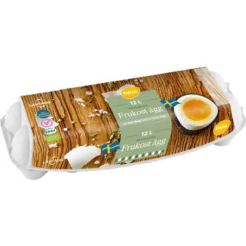 Ägg Frigående L Ekologiska 12-p KRAV Svenska Lantägg.