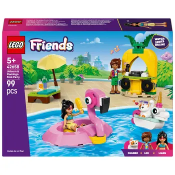 LEGO Friends Poolparty enhörning och flamingo 42658.