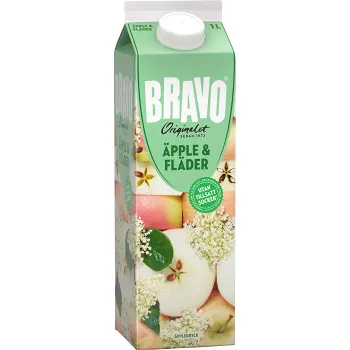 Juice Sommar Äpple Fläder 1000ml Bravo.