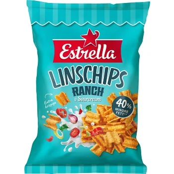 Linschips Ranch &amp; Sourcream 90g Estrella.