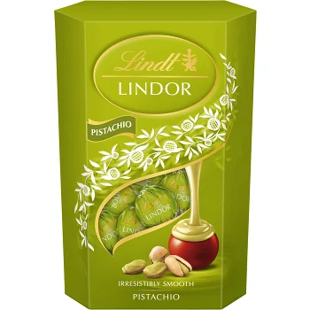 Chokladpraliner LINDOR Cornet Pistachio 200g Lindt.