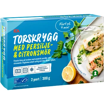 Torsk persilje &amp; citronsmör Fryst 2-p 300g ICA.