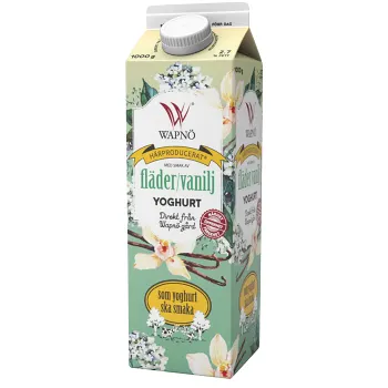 Yoghurt Fläder/vanilj 2,7% 1kg Wapnö.