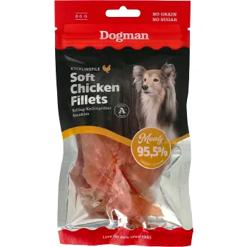 Hundgodis Chicken Soft Fillet 80g Dogman.