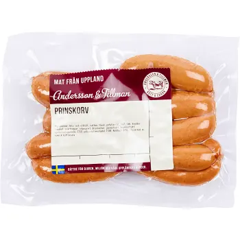 Prinskorv ca 370g Andersson &amp; Tillman.